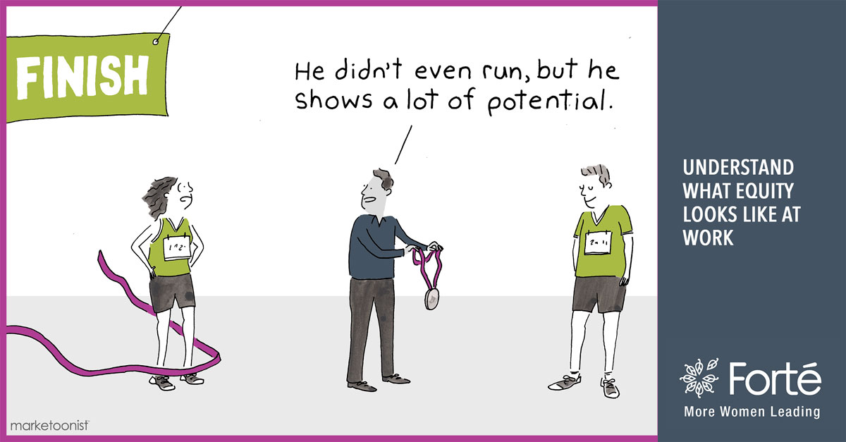 Cartoon depicting the performance v. potential dynamic