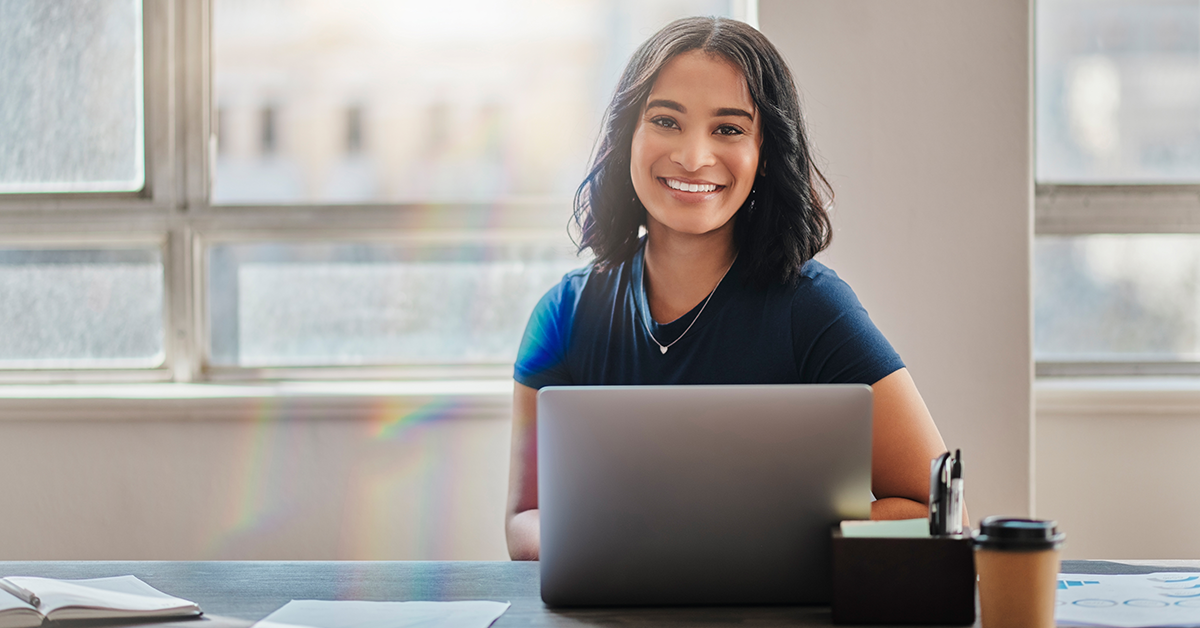 Woman at computer