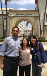 USC Marshall Interns at Paramount; Khue Hoang, Forté Fellow, pictured in the middle."
